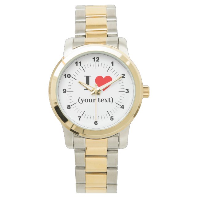 BESTSELLER! Men's I❤️ Oversized Two-Tone Watch (Front)
