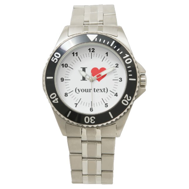 BESTSELLER! Men's I❤️ Stainless Bracelet Watch (Front)