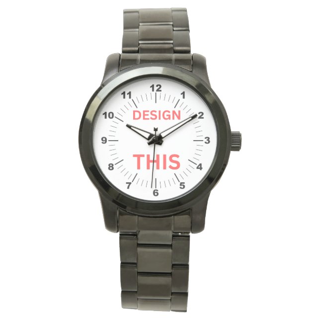 BESTSELLER! Men's Watch - ⌚- Oversized Black (Front)