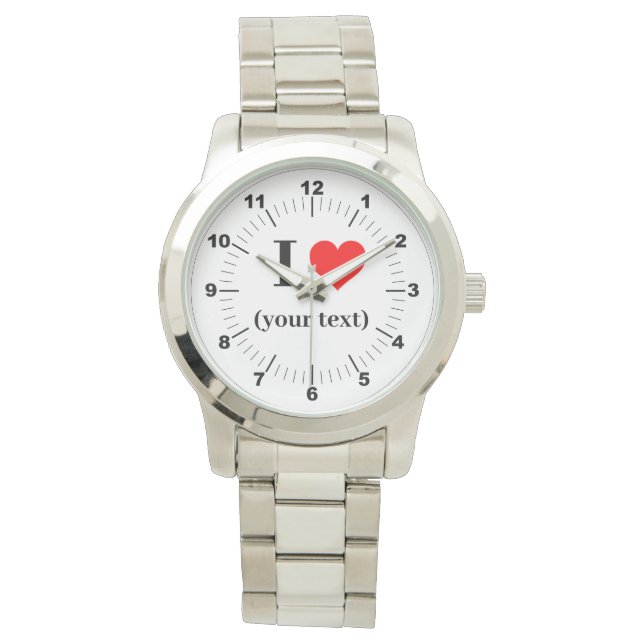 BESTSELLER! Women's I❤️ Oversized Silver Watch (Front)