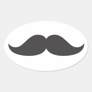 Bestselling Moustache Gift Stach Humour Stachin Fu Oval Sticker