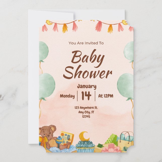 BESTSLELLER! Baby Shower Invitation (Front)