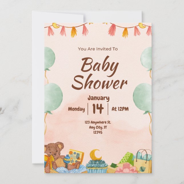 BESTSLELLER! Baby Shower Invitation (Front)