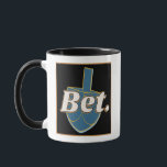 Bet. Hanukkah Dreidel Gimel Joke Gift Gen Z Alpha  Mug<br><div class="desc">It's that time of year! Celebrate your competitive edge with this silly hanukkah dreidel gimel joke mug. xo Pun Daddy Cards</div>