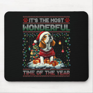 Bet Hound Christmas Tree Decorations Dog Lover Xma Mouse Mat