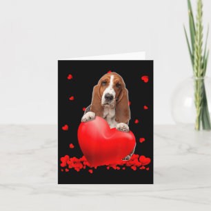 Bet Hound Dog Heart Valentines Day Couple Men Wome Card