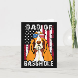 Bet-hound Father Day Gift Dad Of Bhole Dog 4th Of  Card