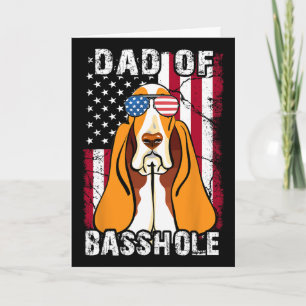 Bet-hound Father Day Gift Dad Of Bhole Dog 4th Of Card
