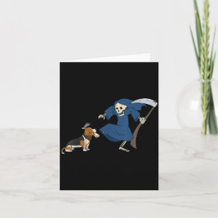 Bet Hound Grim Reaper Halloween Card