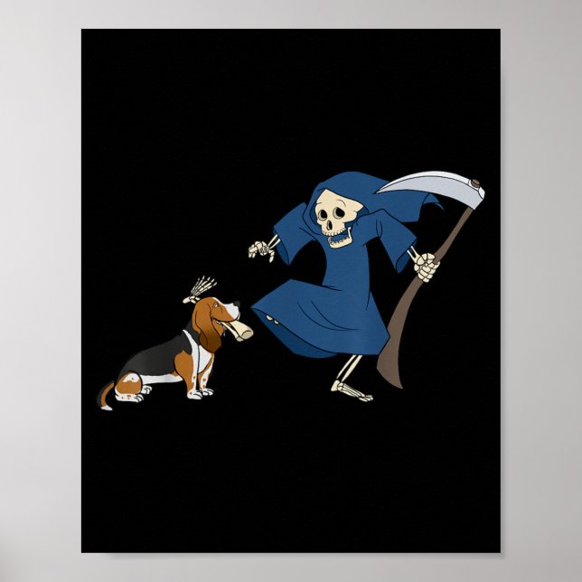 Bet Hound Grim Reaper Halloween Poster (Front)
