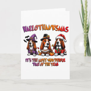 Bet Hound Halloween Thanksgiving Christmas Men Wom Card