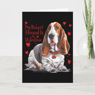 Bet Hound Is My Valentine Cute Dog Owner Valentine Card