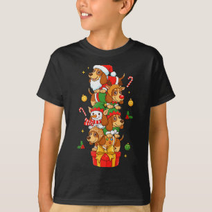Bet Hound Santa Elf Snowman Christmas Womens Mens  T-Shirt