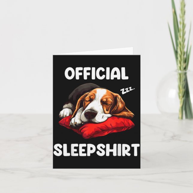 Bet Hound Sleepshirt Dog Lover Pajama Sleepwear Fo Card (Front)