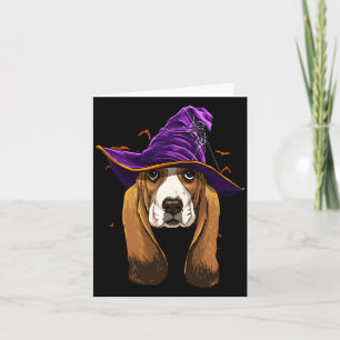 Bet Hound Witch Hat Funny Halloween Dog Lover Gift Card