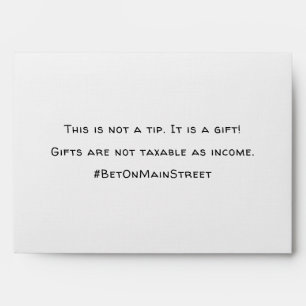 Bet On Main Street Cash Gift Not Tips Envelope