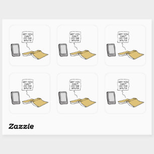 Bet you can't do the splits square sticker