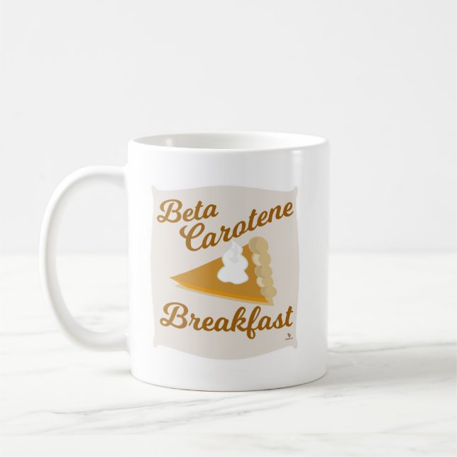 Beta Carotene Breakfast Pumpkin Pie Love Coffee Mug (Left)