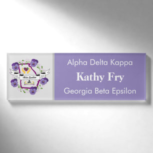 Beta Epsilon Small Nametag Centred Editable Name Tag