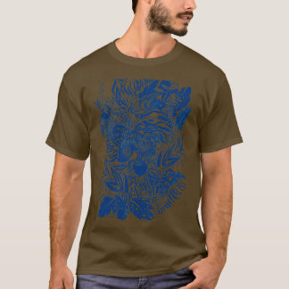 Beta Fish Leaf Print T-Shirt