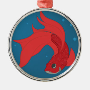 Beta Fish Metal Tree Decoration