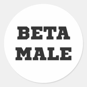 Beta Male Classic Round Sticker