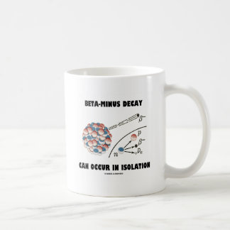 Beta-Minus Decay Can Occur In Isolation (Physics) Coffee Mug