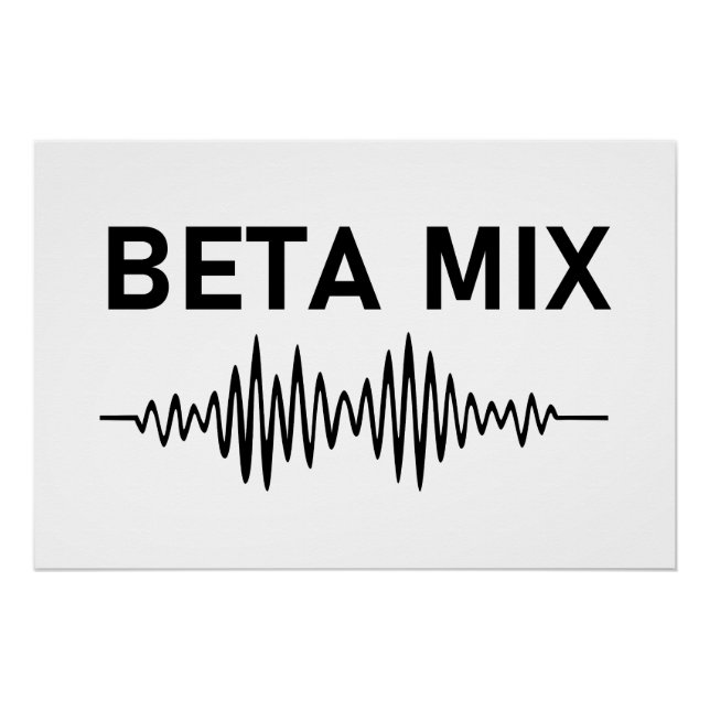 Beta Mix - Audio Waveform Poster (Front)
