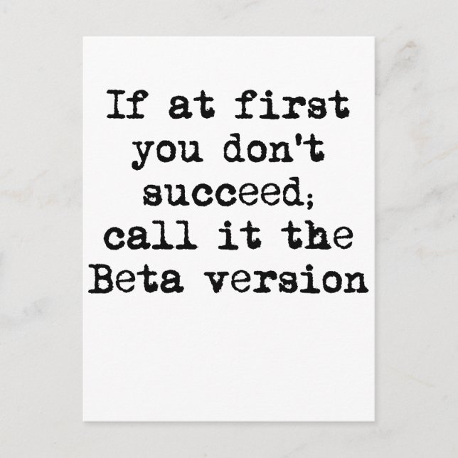 Beta Version Postcard (Front)