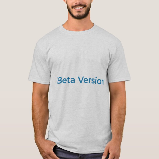 Beta Version – Tech Geek Typography Design T-Shirt (Front)