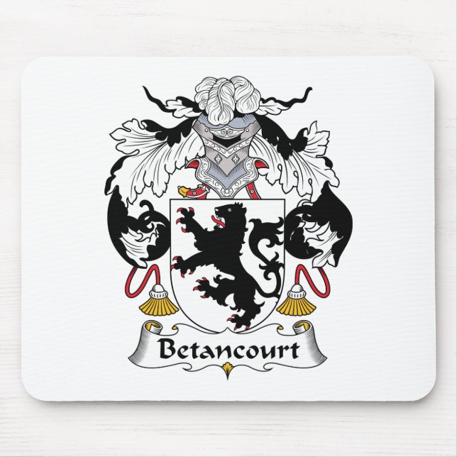 Betancourt Family Crest Mouse Mat (Front)