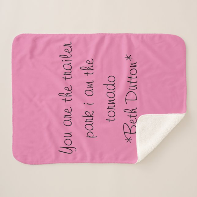 Beth Dutton Quote Blanket (Front (Horizontal))
