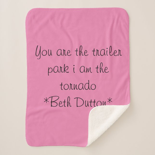 beth dutton quote sherpa blanket (Front)