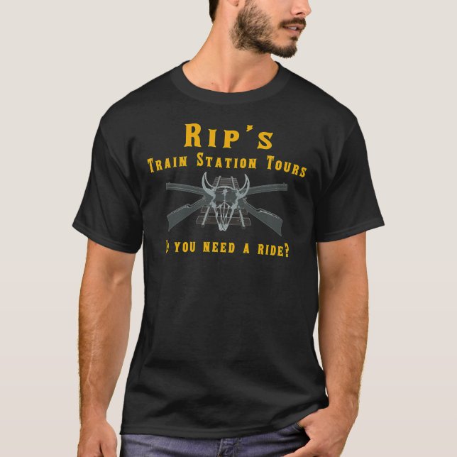 Beth Dutton Rip Wheeler Train Station t shirt. Fun T-Shirt (Front)