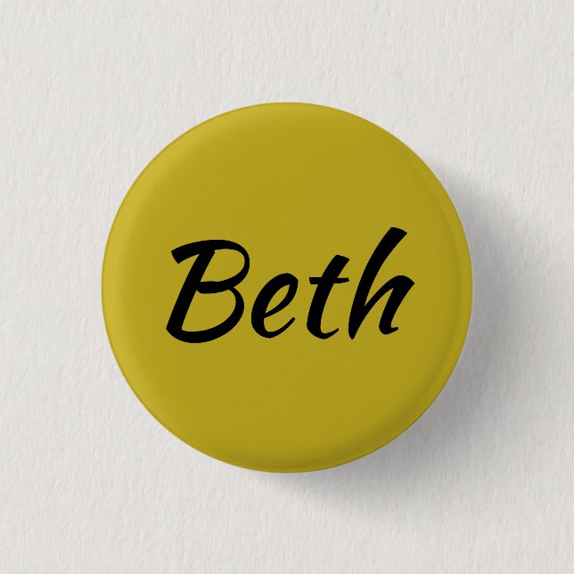 Beth from Orphan Black tv show calligraphy 3 Cm Round Badge (Front)