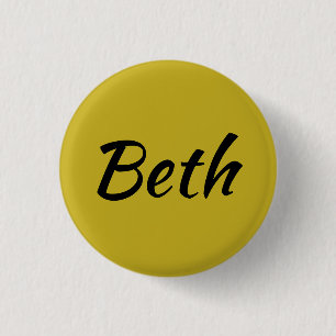 Beth from Orphan Black tv show calligraphy 3 Cm Round Badge