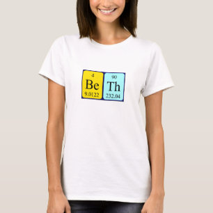 Beth periodic table name shirt