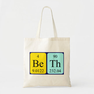 Beth periodic table name tote bag