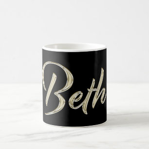 Beth white gold Handwriting Tasse Kaffeetasse Coffee Mug