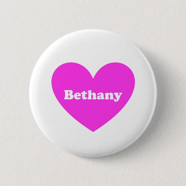 Bethany 6 Cm Round Badge (Front)