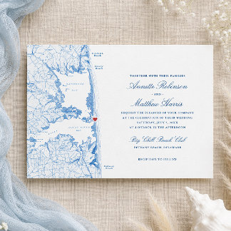Bethany Beach Big Chill Beach Club Wedding Invitation