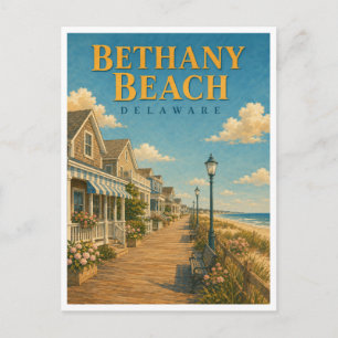 Bethany Beach Delaware Boardwalk GeoSaga Postcard