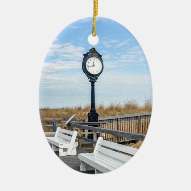 Bethany Beach, Delaware. Ceramic Tree Decoration (Front)