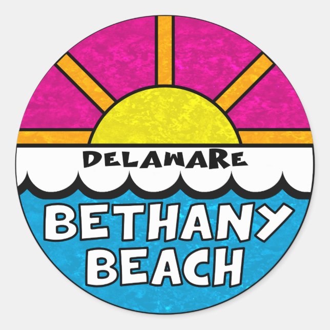 Bethany Beach Delaware Classic Round Sticker (Front)