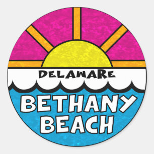 Bethany Beach Delaware Classic Round Sticker