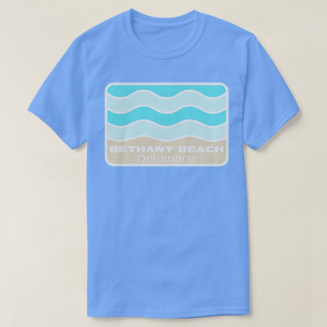 Bethany Beach Delaware Crashing Wave on a DE Sandy T-Shirt (Design Front)