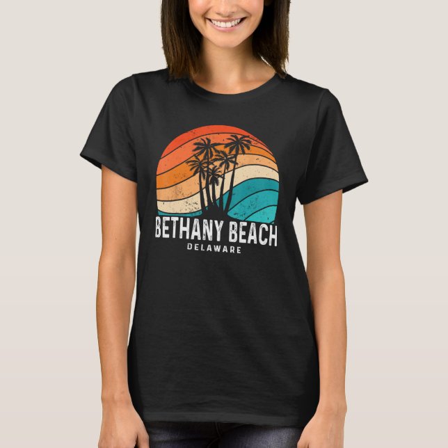 Bethany Beach Delaware Palm Tree Beach Souvenir T-Shirt (Front)