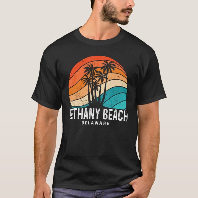 Bethany Beach Delaware Palm Tree Beach Souvenir T-Shirt (Front)