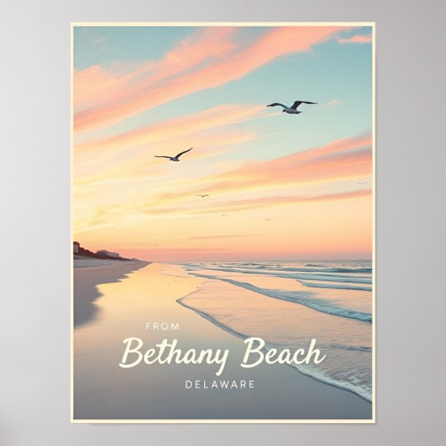 Bethany Beach, Delaware – Quiet Beachscapes Poster (Front)