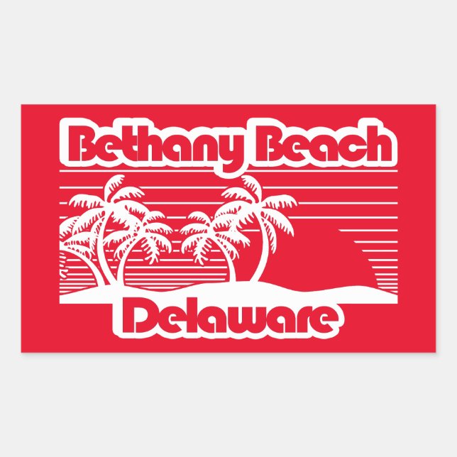 Bethany Beach Delaware Rectangular Sticker (Front)